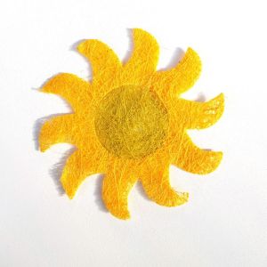 Květ pr.13cm sisal žluto-zelený- 1ks