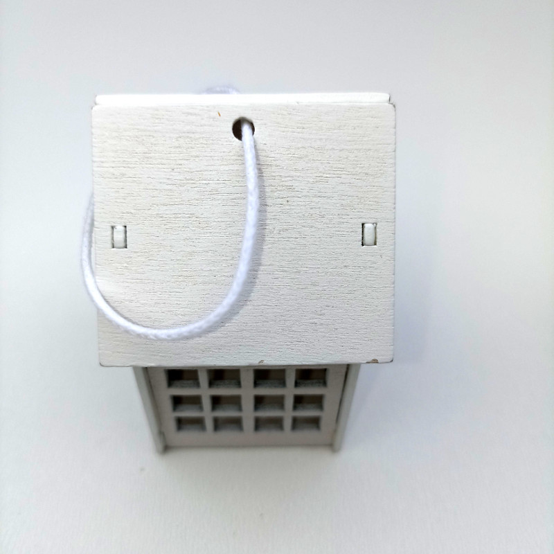 Domeček dřevěný bílý 6x5x4cm- 1ks