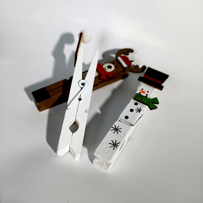 Kolíček sněhulák 8cm-1ks