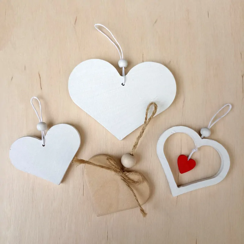 Srdíčko překližka- káva na zavěšení 9x7cm