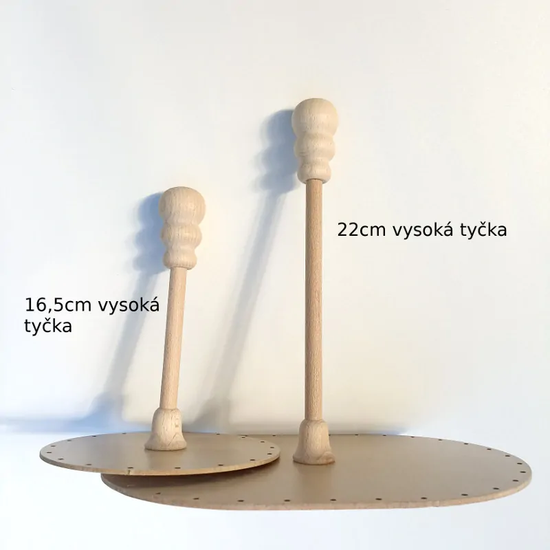 Kořenkovník malý ovál bílý 16x11cm, tyčka 16,5cm