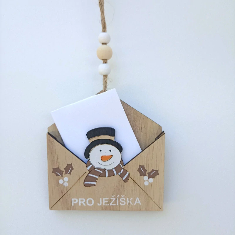 Vánoční obálka na dopis pro Ježíška 9,2x1x10 cm