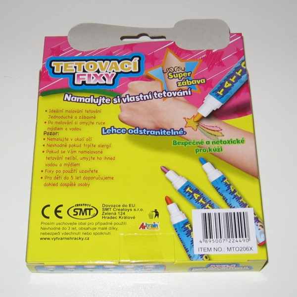Tetovací fixy- 6 ks