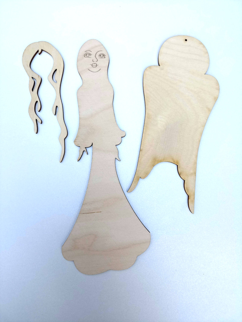 Výprodej-Anděl 3d, 24x9cm na zavěšení