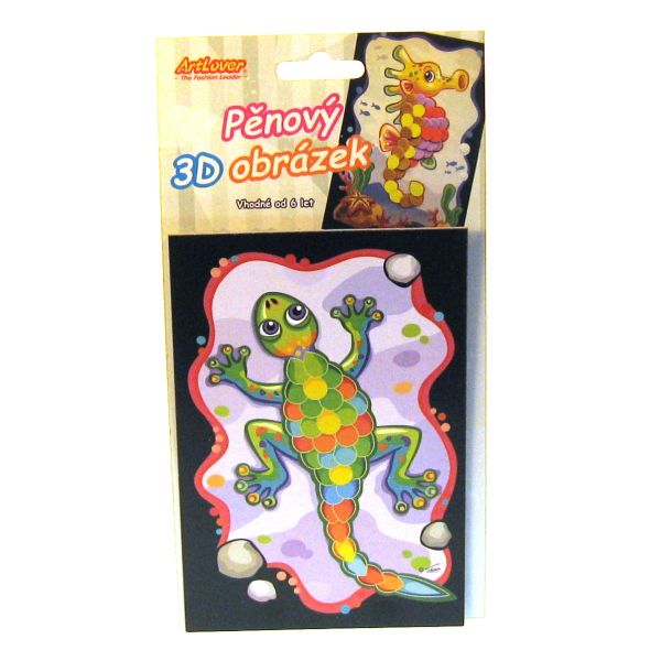 Pěnový 3D obrázek Ještěrka