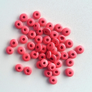Korálky disk pr.10 x 4mm pastelově červená 50 ks