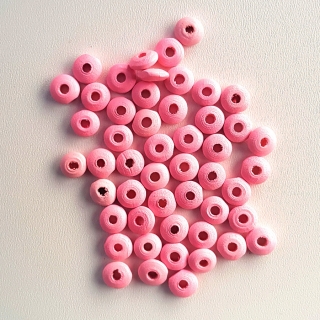 Korálky disk světle růžové 50 ks